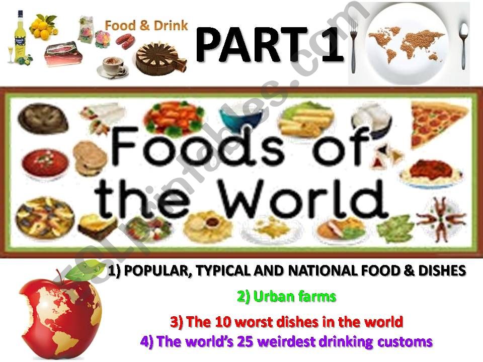 Food and drinks around the world - part 1