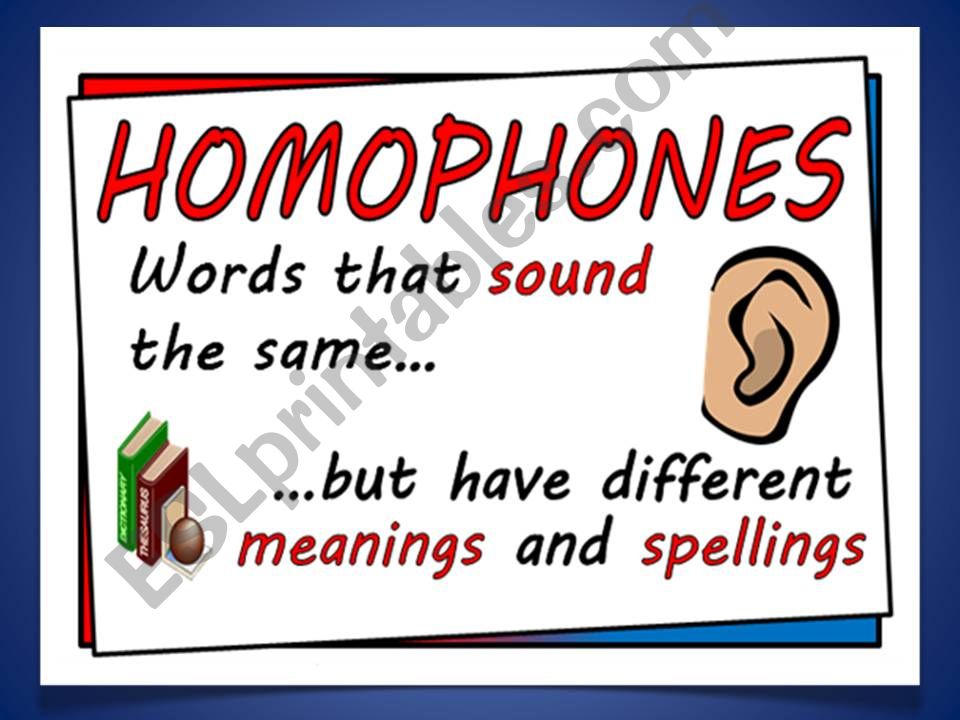 Homophones powerpoint