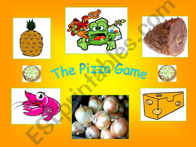 The Pizza Game. Printable Animated Flashcards II