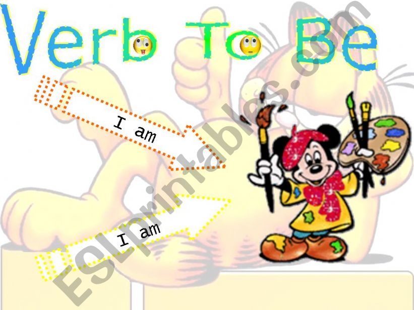 Verb to be with animated pictures-Part 1
