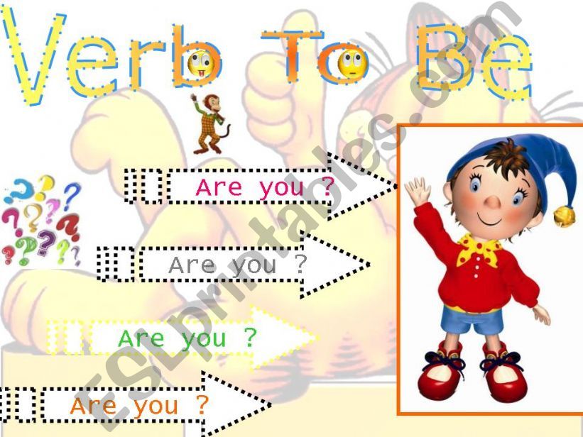 Verb to be with animated pictures - Part 3