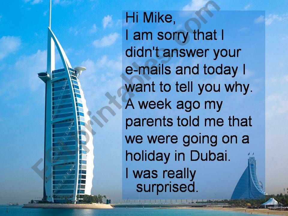 Holiday in Dubai powerpoint