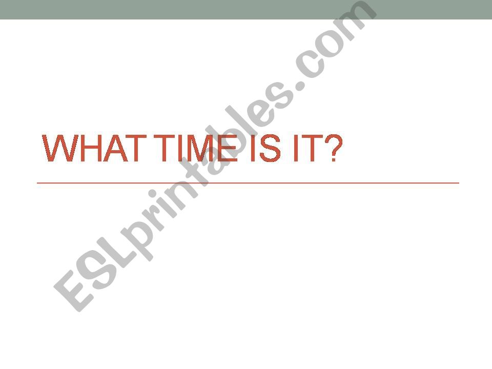 Telling Time powerpoint