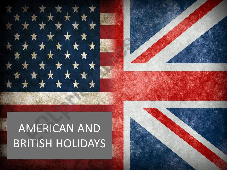 American and British Holidays powerpoint