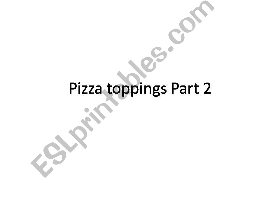 Pizza Lesson Part 2 powerpoint