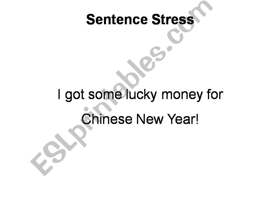 Stressing Sentences powerpoint