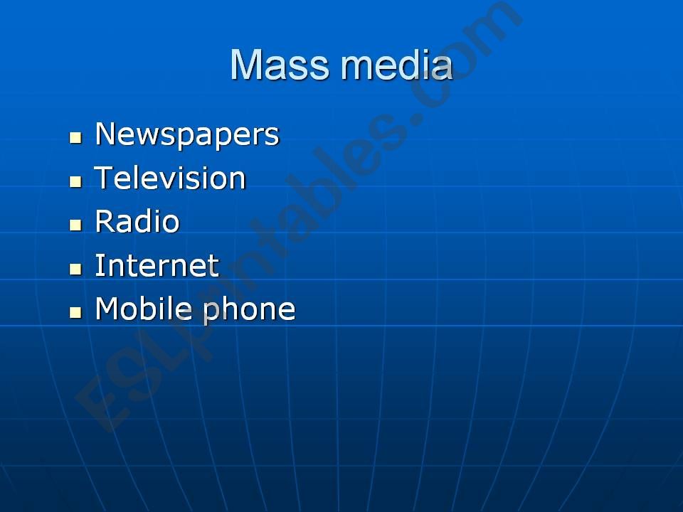 Mass Media powerpoint