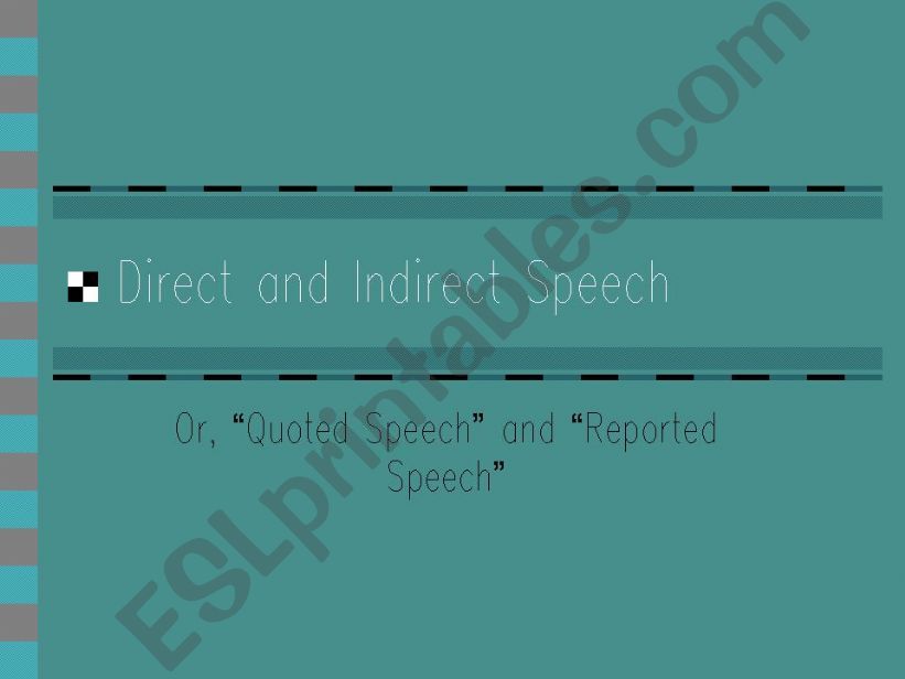 Reported Speech powerpoint