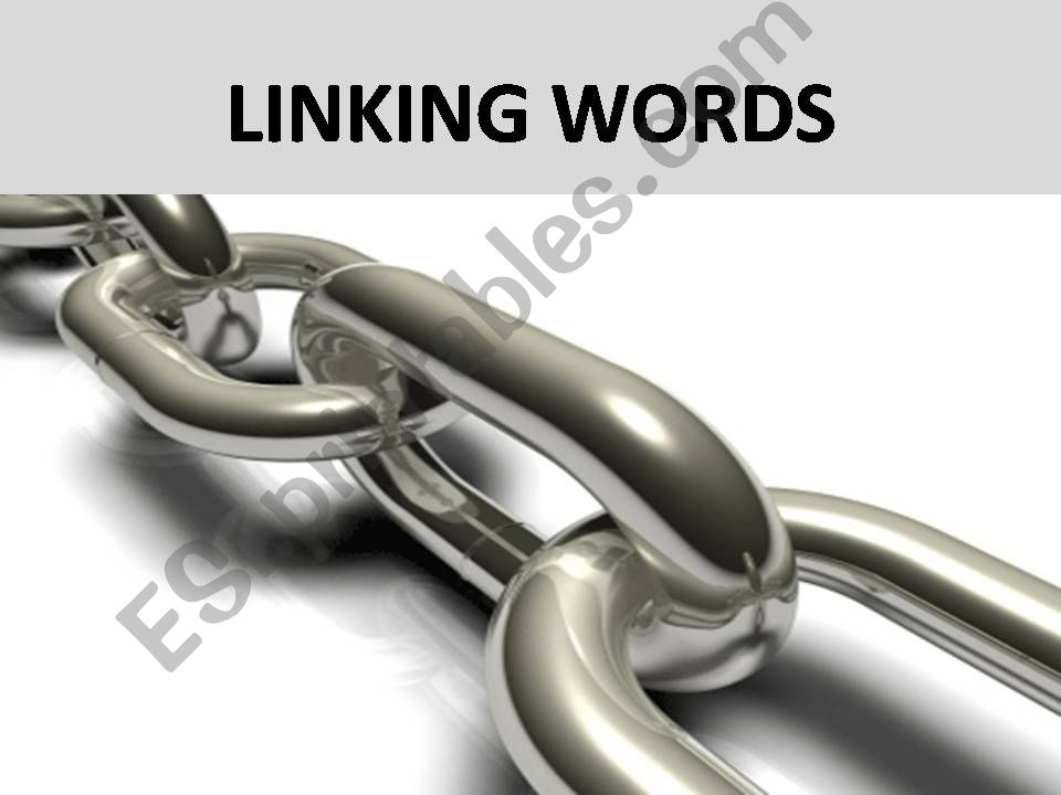 Linking words powerpoint