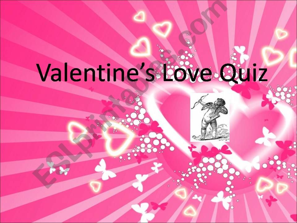 Valentines Love Quiz powerpoint