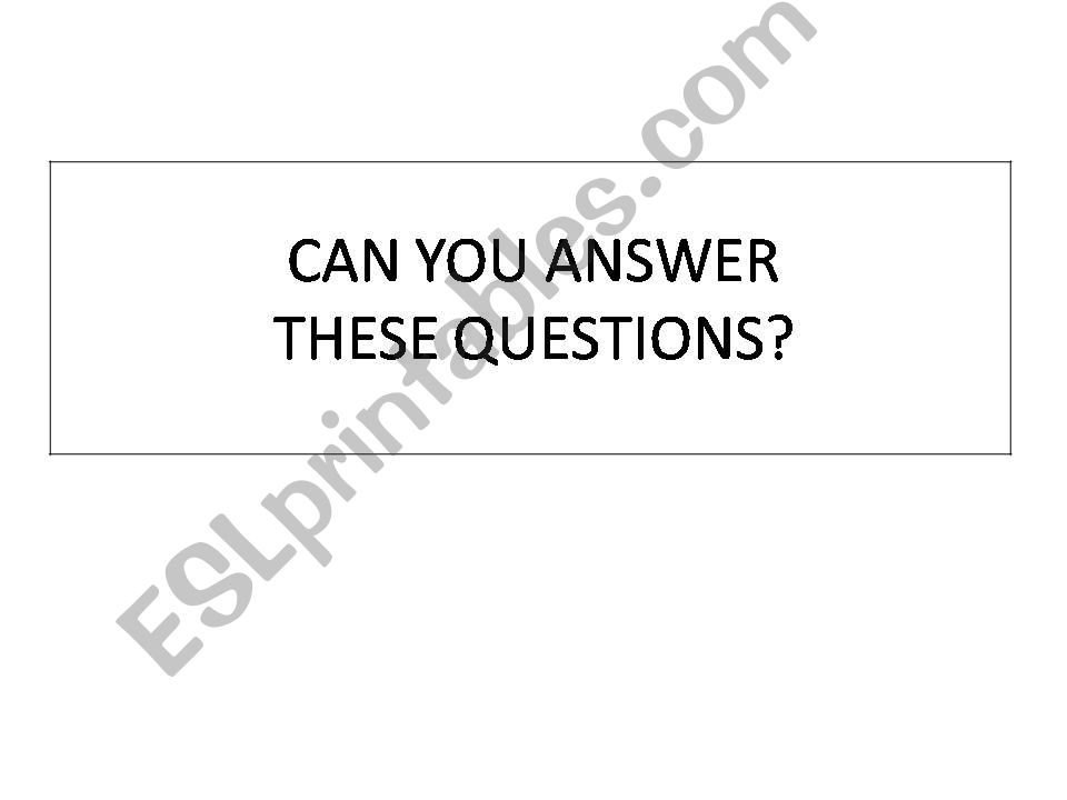 Answer the questions powerpoint