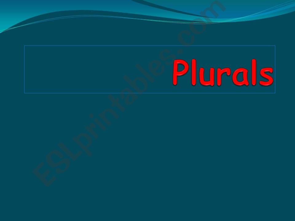 Plurals powerpoint