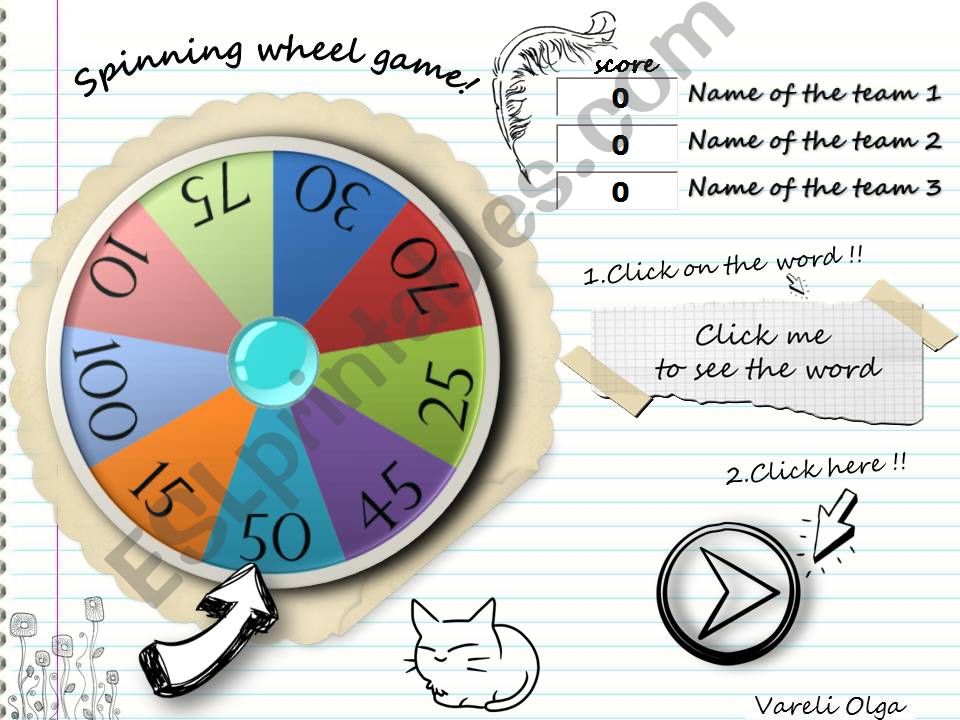 Spinning wheel game /comparative-superlative