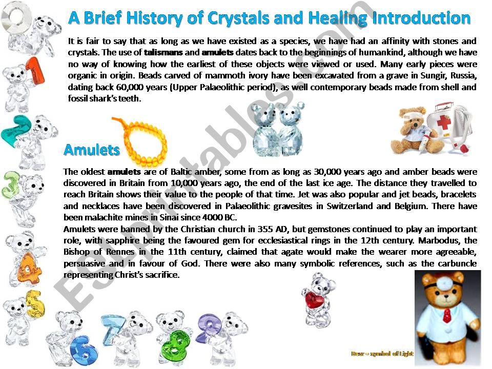 picture and text-based exercises about the topic CRYSTAL.
