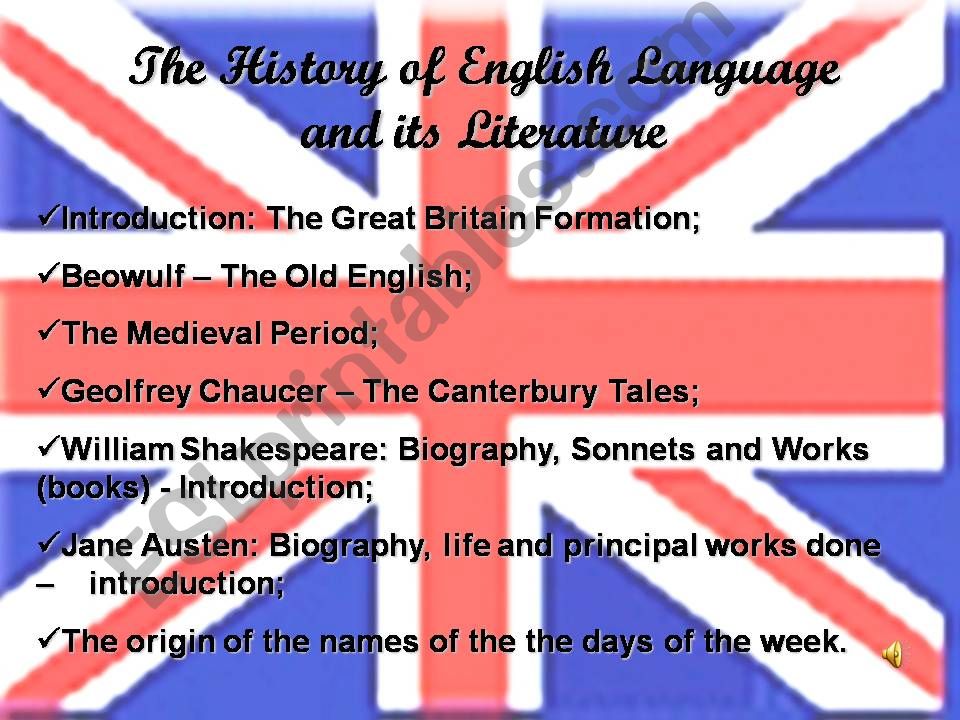 A summary of the english language history
