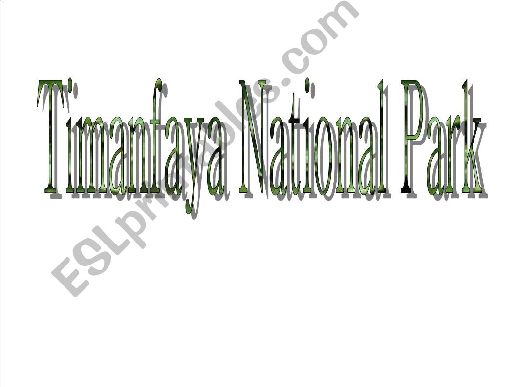 Canarian National Parks powerpoint