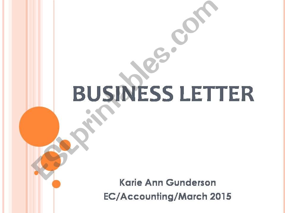 Business Letters powerpoint