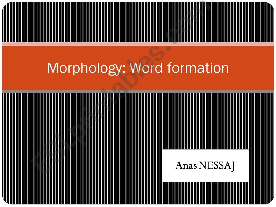 Morphology powerpoint