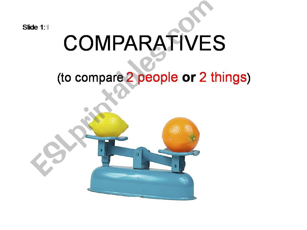 Comparative form of adjectives