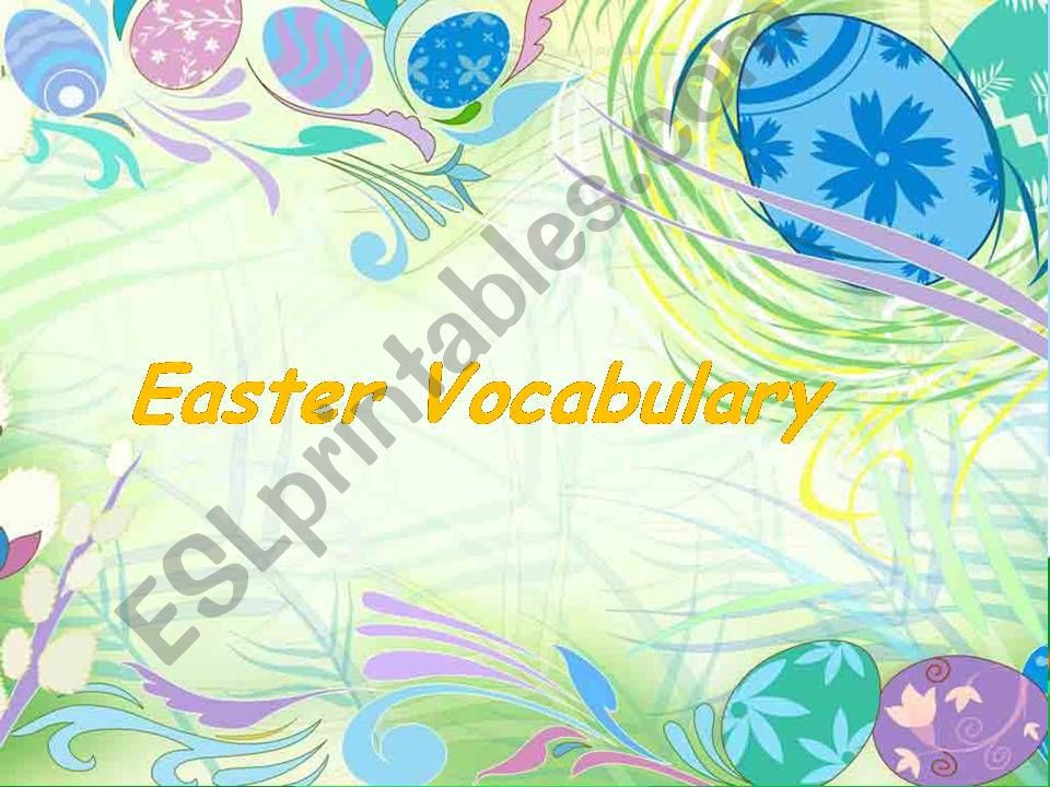 Easter vocabulary for kids powerpoint