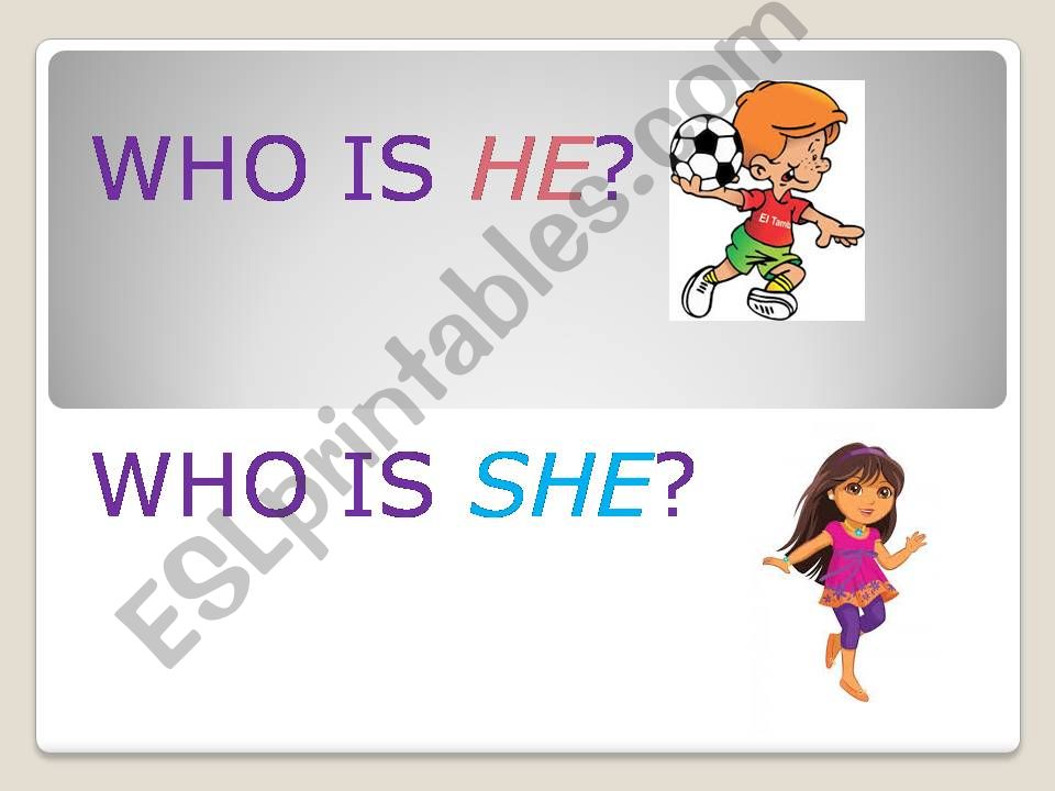 Who is she? Who is he? powerpoint