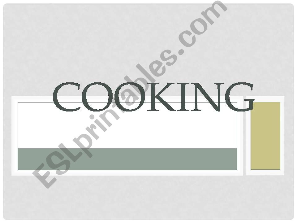 WAYS OF COOKING powerpoint