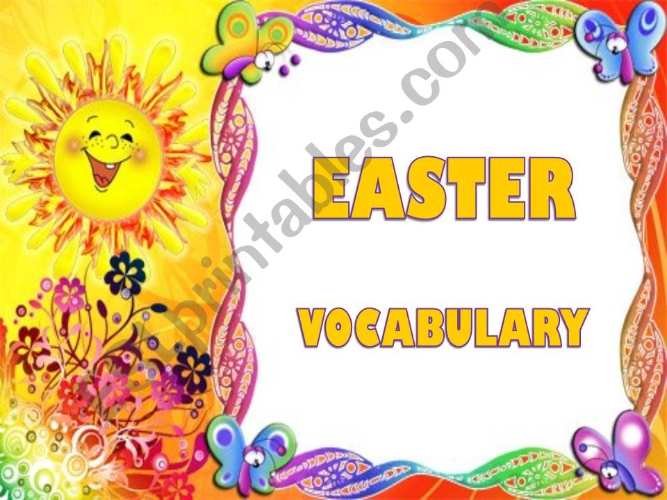Easter vocabulary powerpoint
