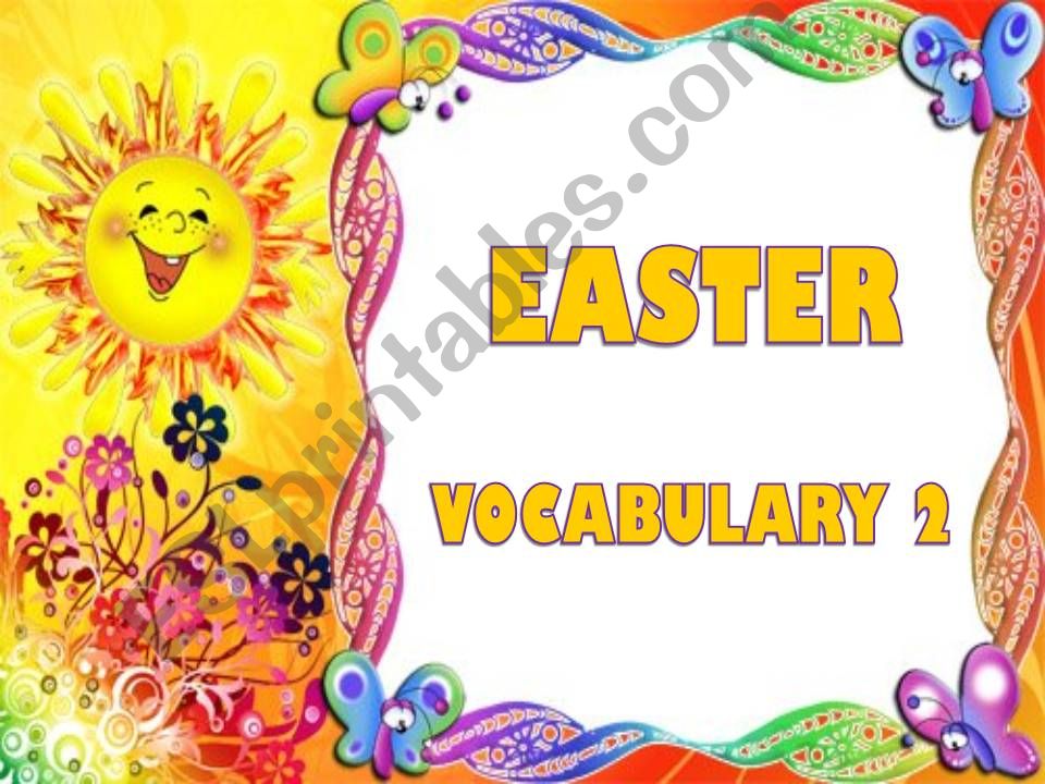 Easter vocabulary 2 powerpoint