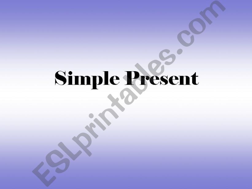 Simple Present powerpoint