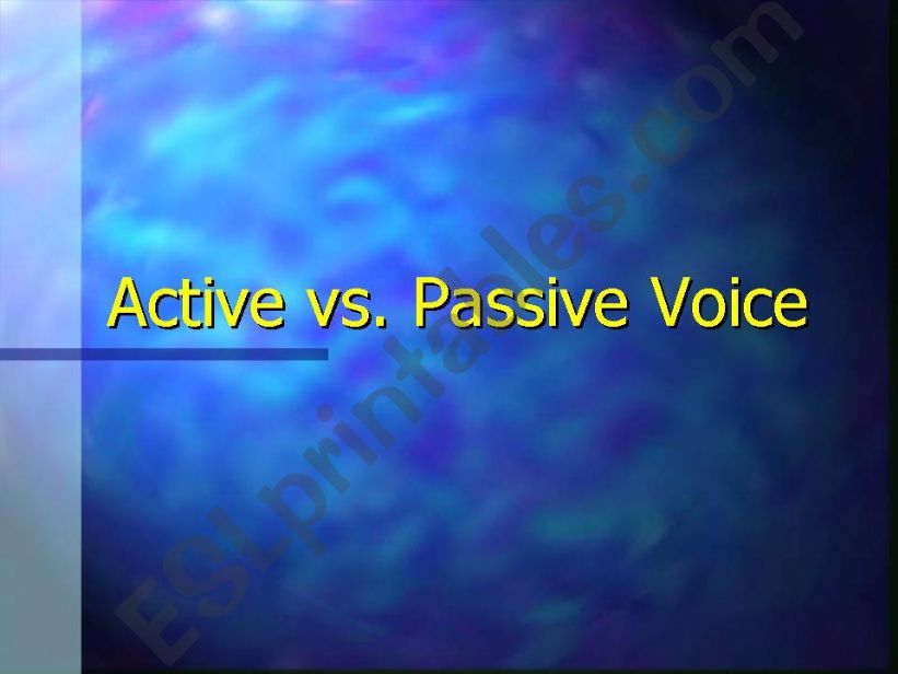 Active vs. passive voice  powerpoint