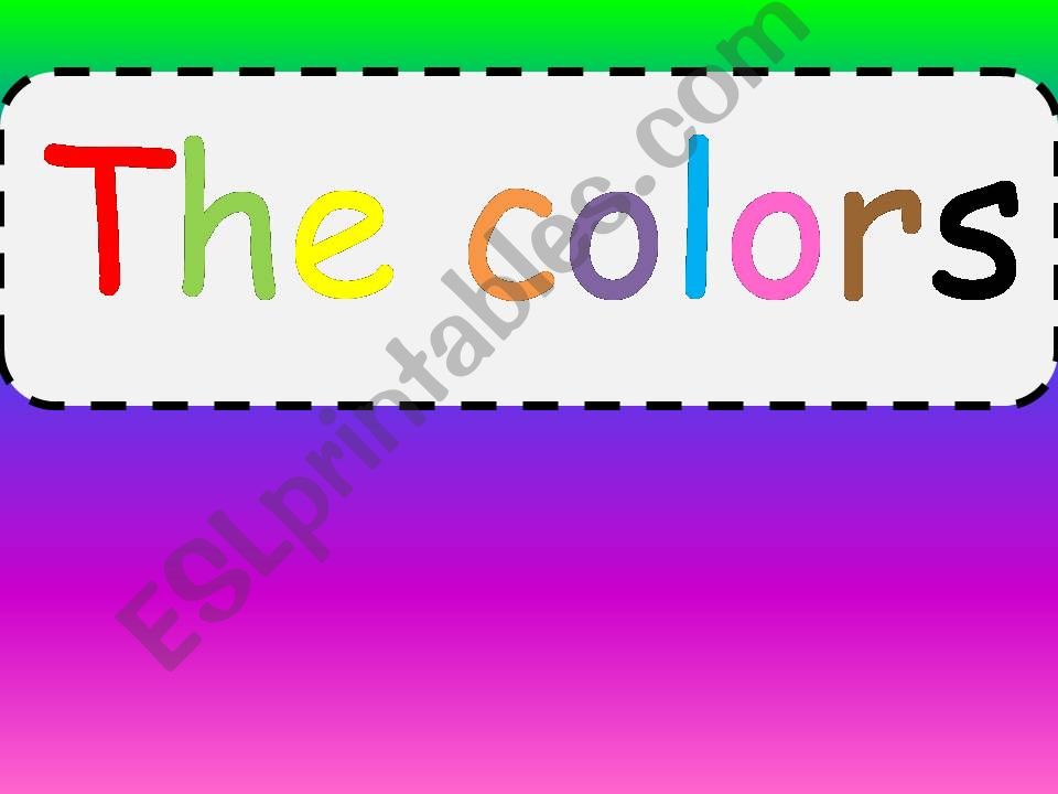 the colors powerpoint