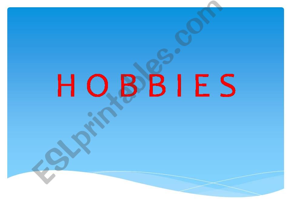 hobbies and talents powerpoint