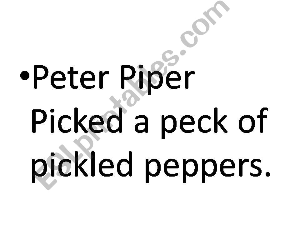 Tongue Twisters powerpoint
