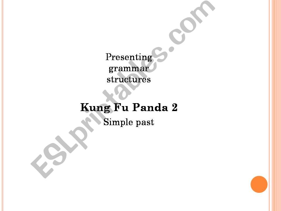 simple past kung fu panda 2 powerpoint