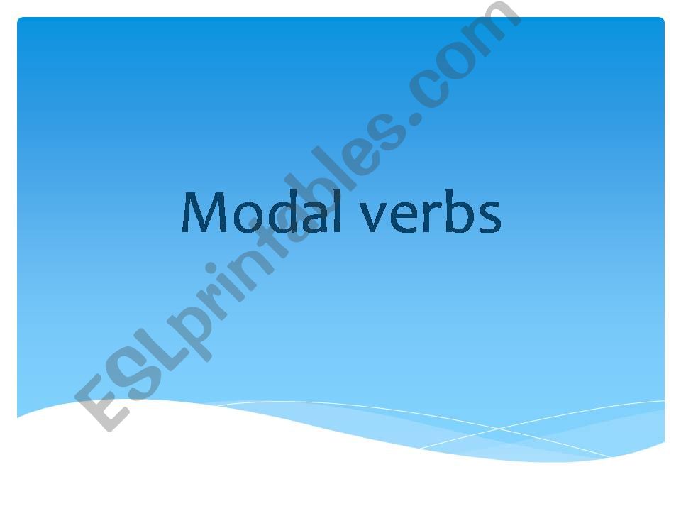 Modal verbs powerpoint