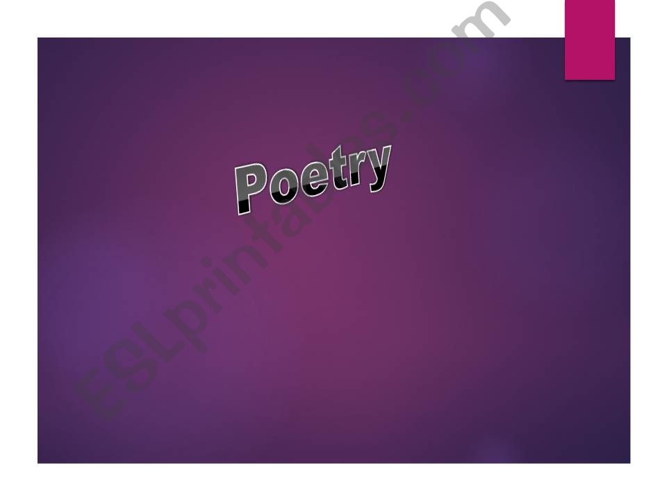 POETRY  powerpoint