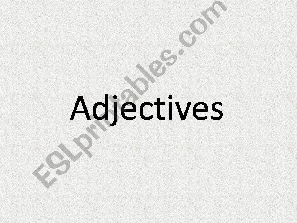 Adjectives powerpoint