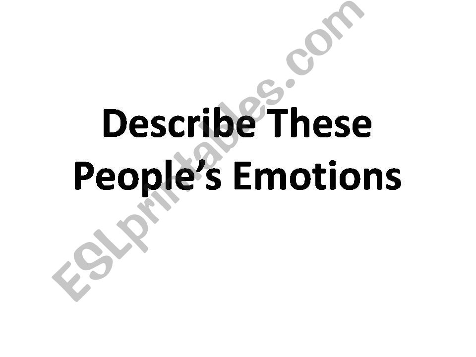 Describing Peoples Emotions powerpoint