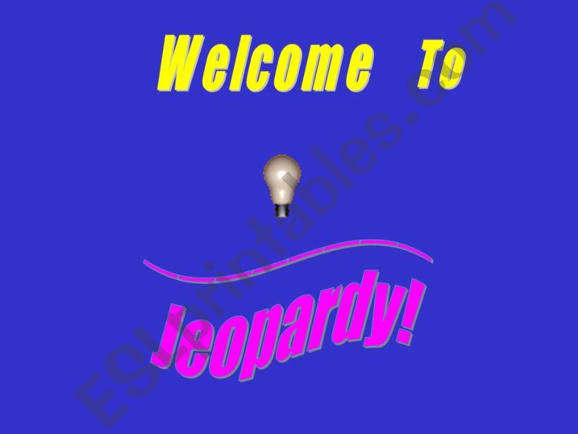 jeopardy different subjects powerpoint