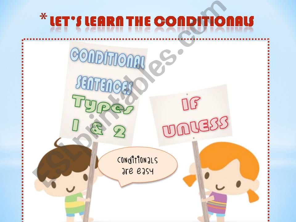 Conditionals 1 & 2 powerpoint