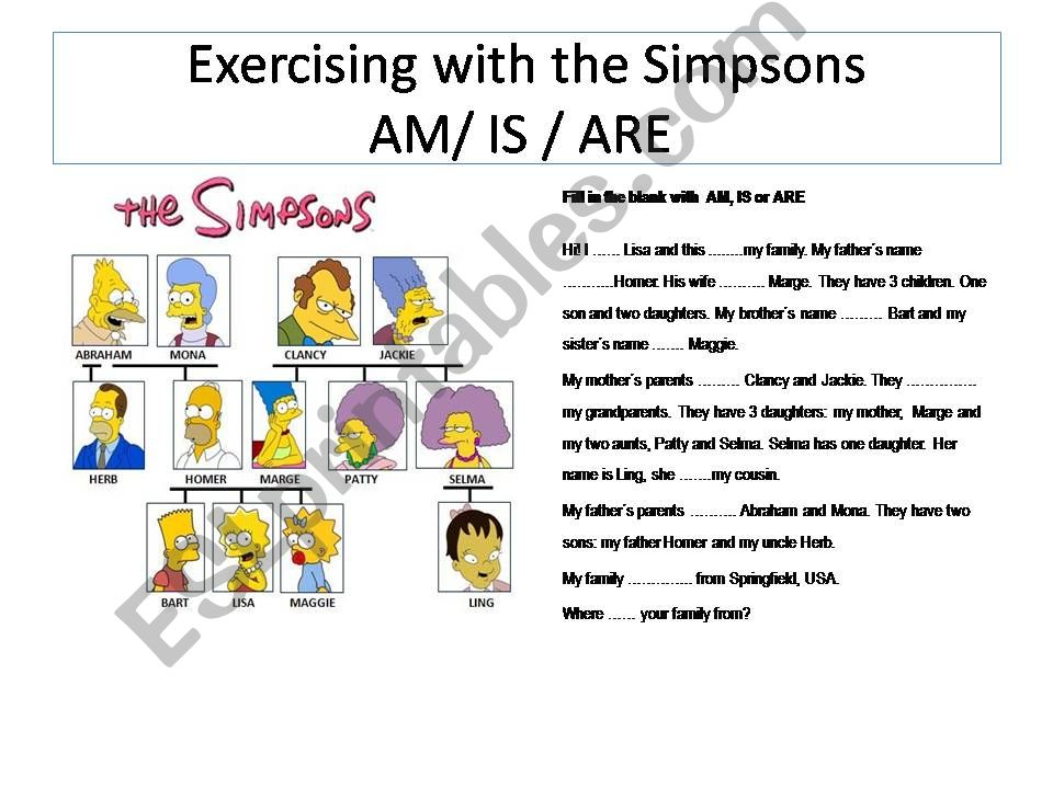 Exercising with the Simpsons powerpoint
