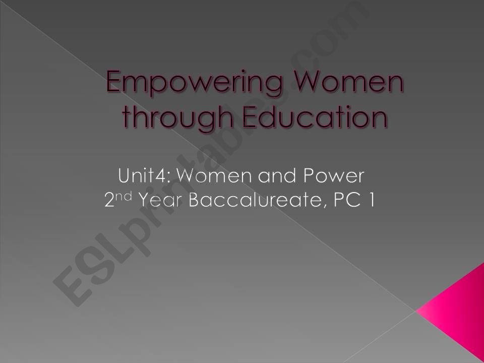 Essay on empowering woman powerpoint