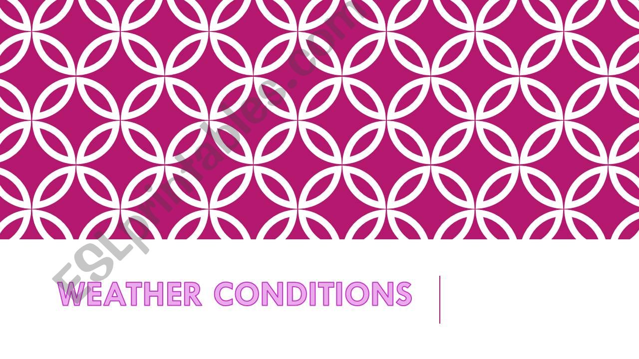 weather condition presentation