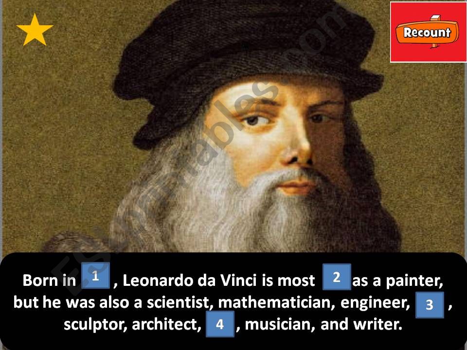 Biography - leonardo da vinci powerpoint