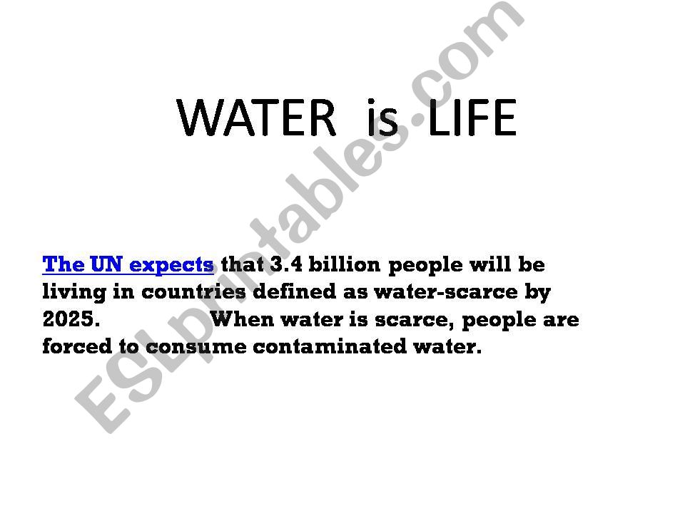 Water is Life powerpoint