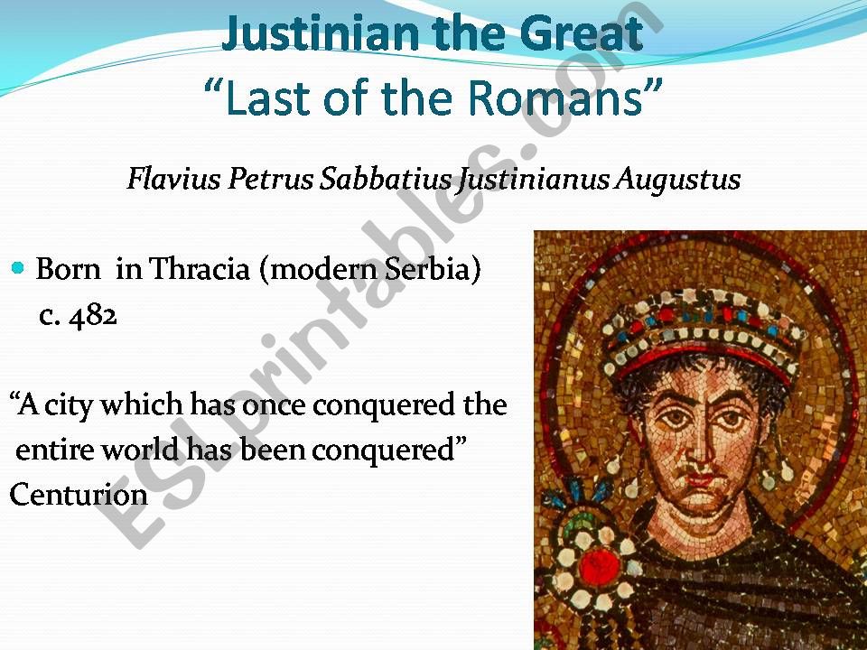 Justinian The Great powerpoint