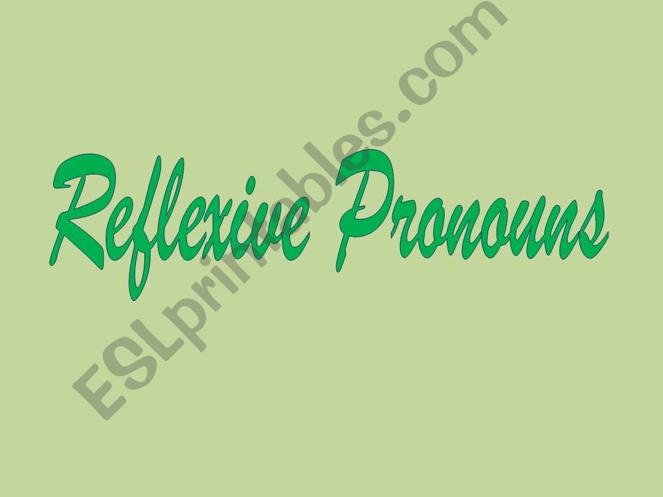 Reflexive pronouns powerpoint