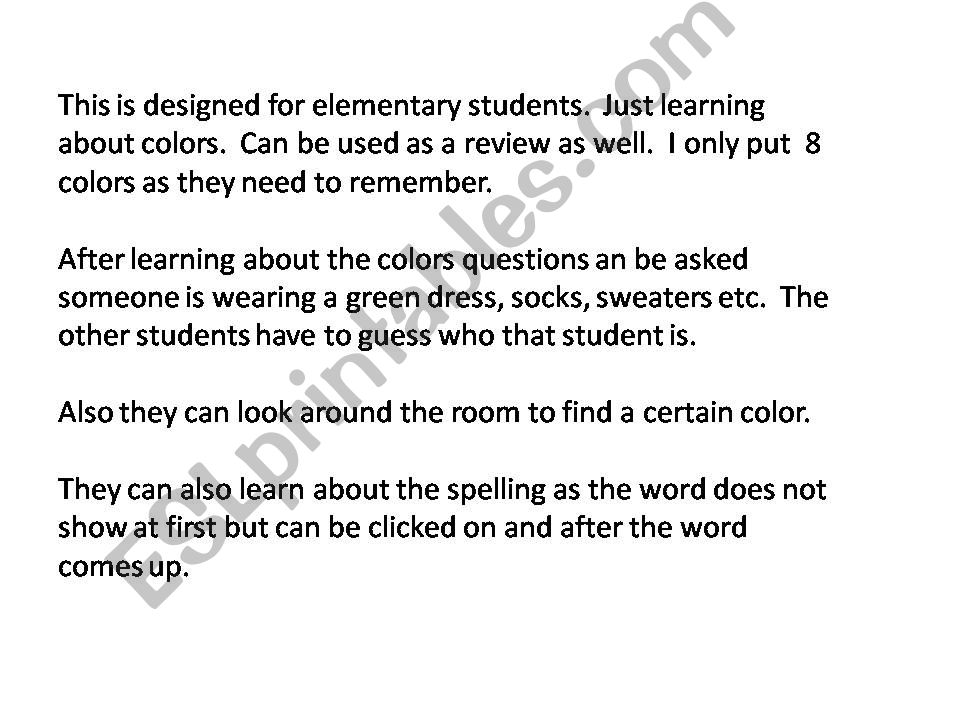 Colors PPT powerpoint