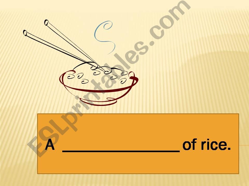 CONTAINER FOR FOOD powerpoint