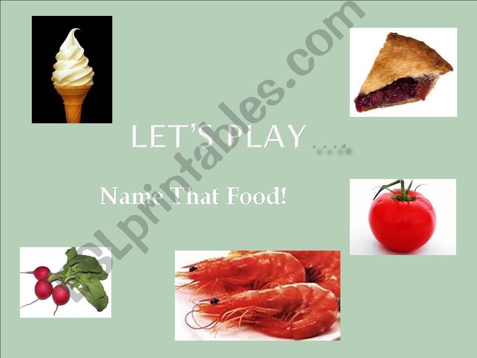 Name That Food powerpoint